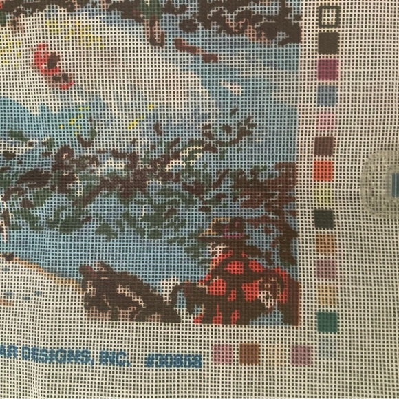 Vintage Candamar Designs Needlepoint Winter Scene Kit - Picture 7 of 7